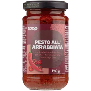 Coop pesto päikesekuivatatud tomatite ja tšilliga 190g