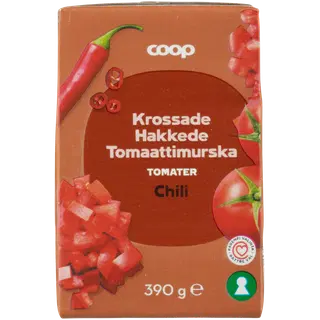 Coop hakitud tomatid tšilliga 390g