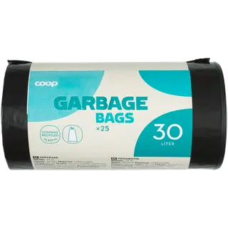 Prügikotid Coop must 30l 25tk