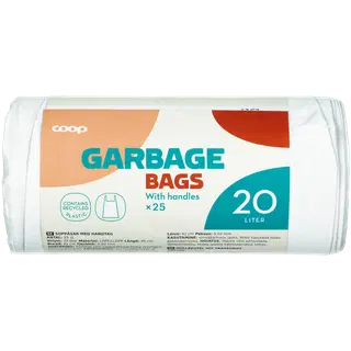Prügikott Coop valge 20l 25tk