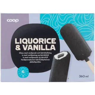 Coop Vanillijäätis Lagrits 6- pakk 360ml/270 g