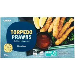 Coop Torpedo Krevetid  160 g