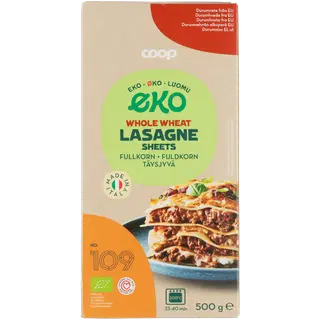 Coop mahetoodetud täisteralasanjeplaadid 500g