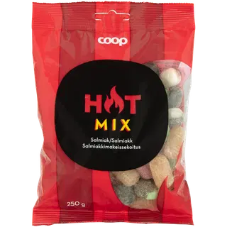 Coop hot mix salmiakkitäidisega lagritsakaramellide segu 250g