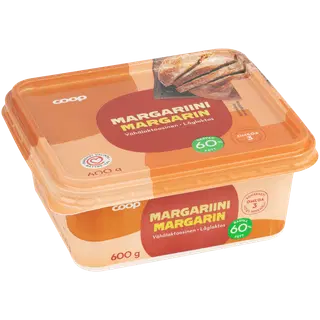 Coop margariin 60%, 600 g