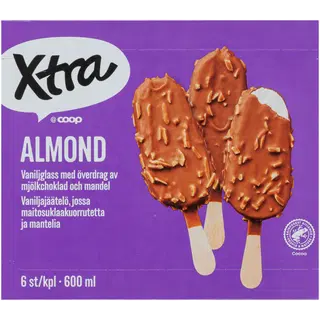 Xtra Mandli Pulgajäätis 6 X 100 ml