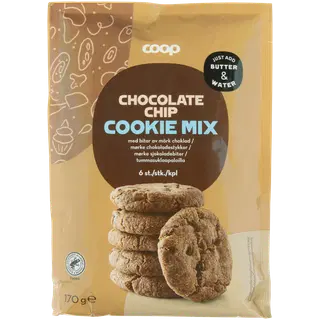 Coop küpsisesegu tumeda šokolaadi tükkidega 170g