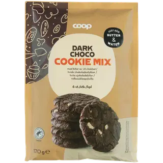 Coop küpsisesegu valge šokolaadi tükkidega 170g