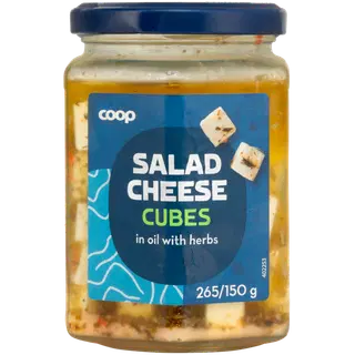 Coop salatijuustukuubikud õlis maitseürtidega, 265g