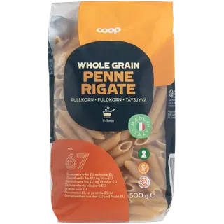 Coop Penne Rigate täisterapasta 500g