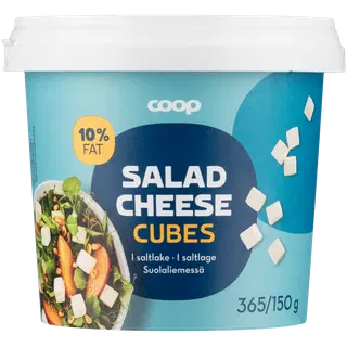 Coop salatijuustukuubikud, 10%, 150g