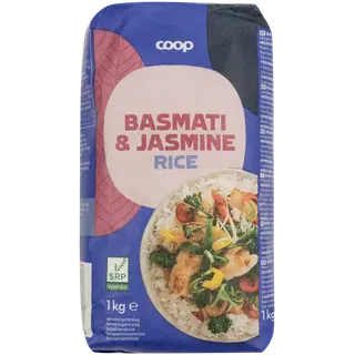 Coop basmati&jasmiiniriis 1kg