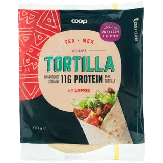 Coop nisutortillad 6 tk proteiiniga 370g