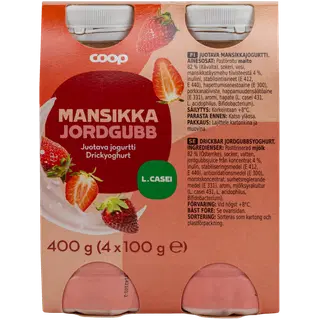 Coop maasika jogurtijook, 4 x 100 g