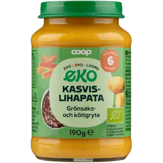 Coop köögivilja-lihapüree 6k+ 190g