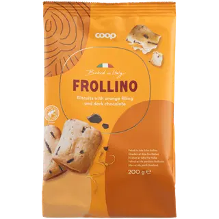 Coop apelsinitäidise 37 % ja tumeda šokolaadiga 3% küpsised 200g