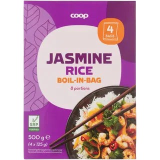 Coop pikateraline jasmiiniriis kotis 4x125g
