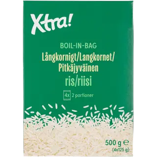 Xtra pikateraline valge riis kotis 4x125g