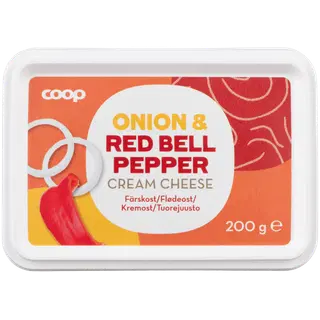 Coop toorjuust 16% sibula ja paprikaga, 200g