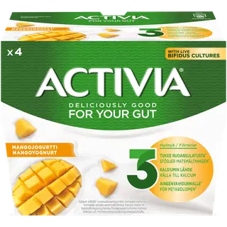 Danone Activia mangojogurt, 4 x 125 g (500 g)