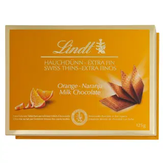 Lindt apelsinimaitselised piimašokolaadi lehed 125 g