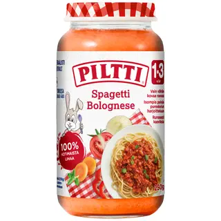Piltti spaghetti bolognese lastele alates 15-elukuust, 250 g