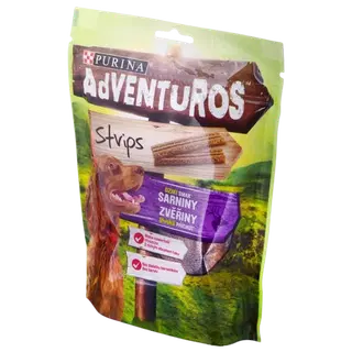 Purina Adventuros närimispulgad Strips hirv 90g