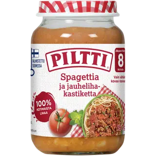 Piltti spaghetti hakklikastega lastele alates 8-elukuust, 190 g