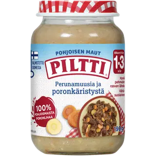 Piltti lastetoit kartuli ja põdralihaga 190 g, alates 12-elukuust