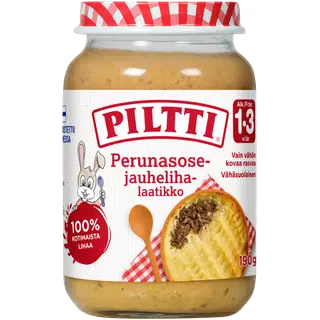 Piltti kartulipüree-hakklihavorm 1-3 aastastele lastele, 190 g