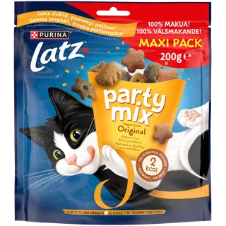Latz Party Mix maiuspalad kassidele maksa, kana ja kalkunilihaga 200g