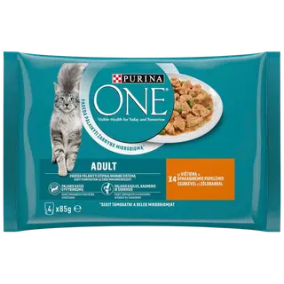 Kiisueine kanaga ONE ADULT 4x85g