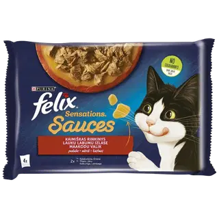 Felix kiisueine Sen liha kastmes 4x85g