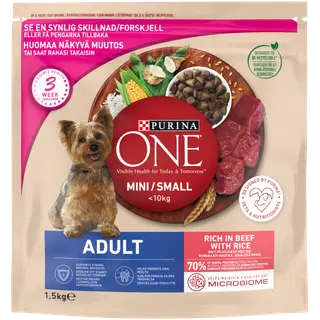 Purina One koeratoit väiksetele täiskasvanutele koertele 1,5kg