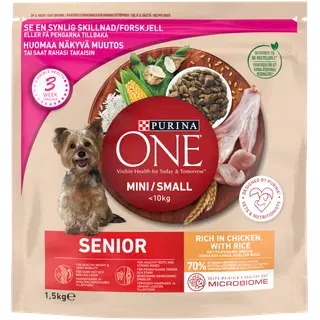 Purina ONE Senior täissööt koertele kanalihaga 1,5kg