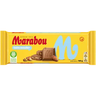 Marabou piimašokolaad soolatud mandlitega 160g