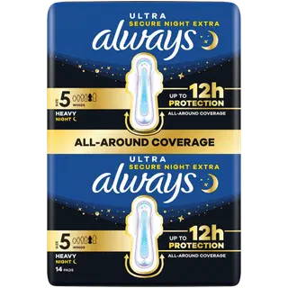 Hügieenisidemed Always Ultra Night 14tk