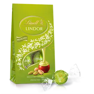 Lindt Lindor pistaasipähklitäidisega piimašokolaadikommid 137g