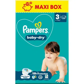 Pampers Baby Dry teipmähkmed S3, 6-10kg, 132 tk