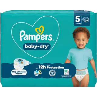 Pampers Baby Dry teipmähkmed S5, 11-16 kg, 39 tk