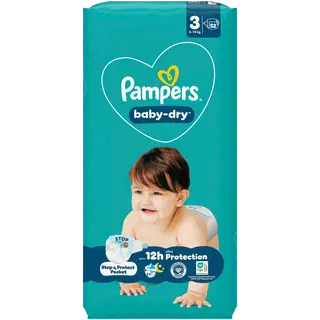 Pampers Baby Dry teipmähkmed S3, 6-10kg, 52 tk
