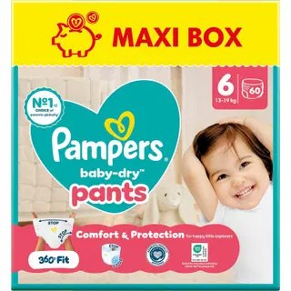 Pampers BabyDry püksmähkmed S6, 13-19 kg, 60 tk