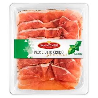 Prosciutto crudo maitsestatud basiilikuga, SAN MICHELE, 90 g