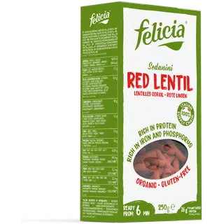 Felicia Bio mahepasta punasest läätsest, gluteenivaba 250 g