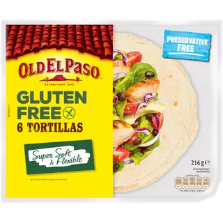 Old El Paso gluteenivabad tortiljad 6 tk, 216 g
