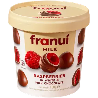Külm. Vaarikad piima ja valge šokolaadiga, FRANUI, 150 g