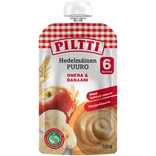 Piltti õuna-banaani puder 110g, alates 6-elukuust