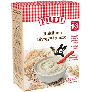 Piltti Rukkiga täistera-pudrupulber 1–3a 450g