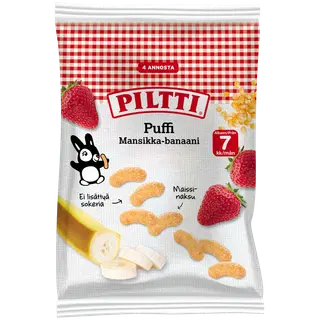 Piltti Puffi maasika ja banaani 7k 28g