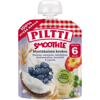 Piltti Smuuti mustikas kookos 6k 90g